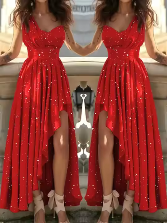 Vestidos de noche para mujer, ropa de fiesta elegante, Sexy, cola roja, elegante, graduación, Formal, Ocn, dama de honor - 1