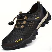 Zapatos de malla con suela de goma gruesa, zapatos adhesivos en frío hechos a mano para deportes casuales al aire libre para hombres. - details 1
