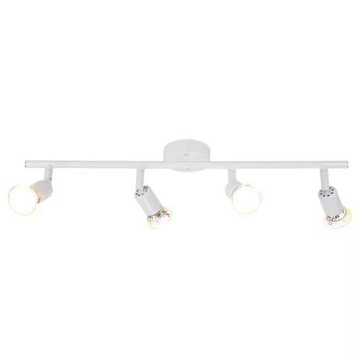 CBJKTX Foco de techo LED ajustable GU10 4 focos de techo de llama Sala de estar industrial ajustable - 1