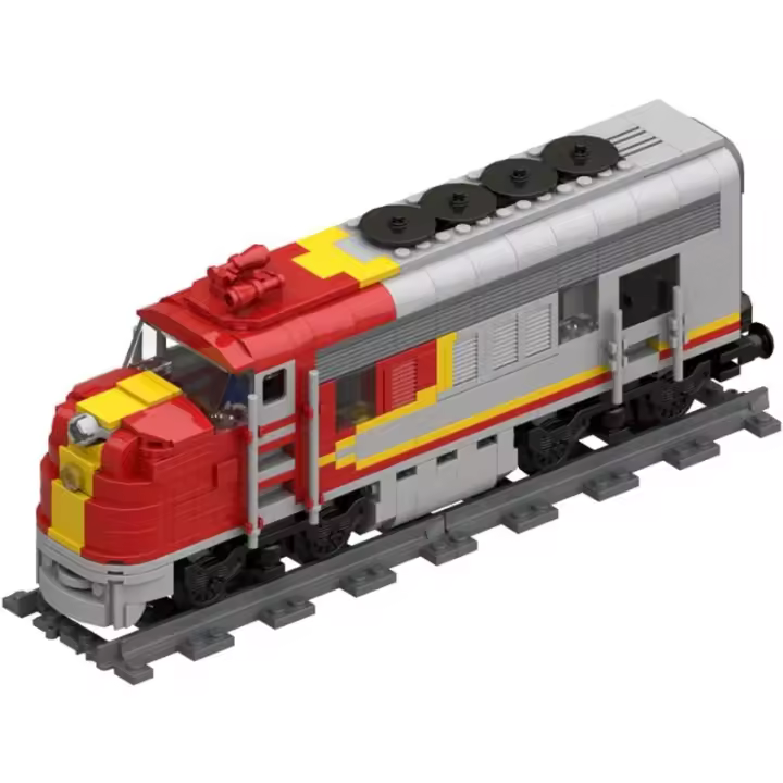 Juego de bloques de construcción de tren Super Chief, modelo americano, trenes coleccionables, recuerdos, juguetes creativos, regalos - 1