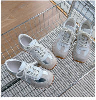 Cuero nuevos zapatos de entrenamiento moral deportivo de fondo plano zapatos blancos casuales para mujer - details 33