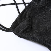 Falda Corta con Abrigo de Cadera Vestido sin Espalda con Tirantes Finos en la Cintura - details 18