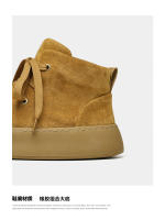 Nuevos zapatos altos de piel para hombre, botas de herramientas con plataforma informal, tendencia retro, pareja - details 5