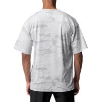 Camouflage Oversized Short Sleeve T-shirt Mens Mesh Dropped Shoulder Fitness T Shirt Summer Gym Clothing Bodybuilding Tops Tees - details 7