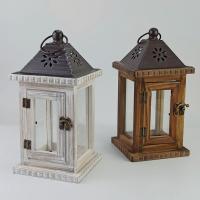 Candelabro de madera vintage europeo, farol de arte del hierro, cera, decoración del hogar, adornos navideños - details 2