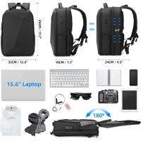 Mochila antirrobo para mujer, mochila impermeable para ordenador portátil A ++ con puerto USB y bloqueo de contraseña, mochila de viaje aéreo, mochila de negocios resistente a los arañazos para el trabajo, universidad, 15,6 pulgadas - details 1