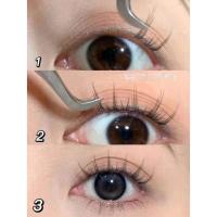 Herramienta de injerto de pestañas postizas, ayuda de maquillaje, pinzas curvas negras, 1 ud. - details 4