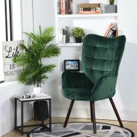 Sillones de salón Butaca nórdica Sillas Escandinavo Relax Acolchado con reposabrazos y patas de madera, tela, para dormitorio comedor, gris - details 28