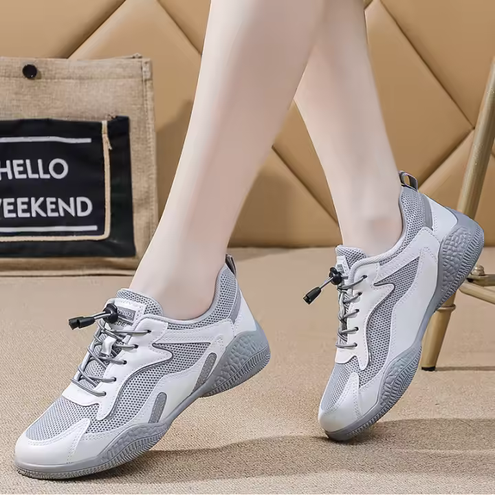 Zapatillas deportivas informales ligeras y versátiles para mujer, zapatos blancos para correr, novedad de primavera 2024 - 1