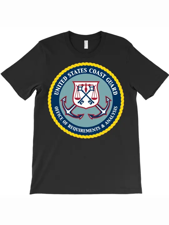 Camiseta del Oficio de Requisitos y Análisis de la USCG, regalo para papá, manga corta con cuello redondo suave y cómoda, 230g - 1