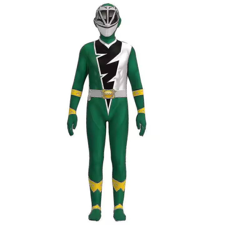 Disfraz de Dino Fury de Power Rangers para niños, mono opcional, tricolor, Z - 1