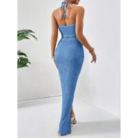 2025 nueva ropa de mujer, traje de mujer, chaleco + falda larga, slim, cadera, giro, verde - details 18
