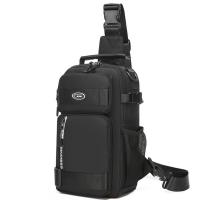 Bolso de hombro a la moda para hombre, bolso de pecho multifunción de gran capacidad, bolso de mensajes deportivo, bolso cruzado de tela de Color sólido para hombre - details 12