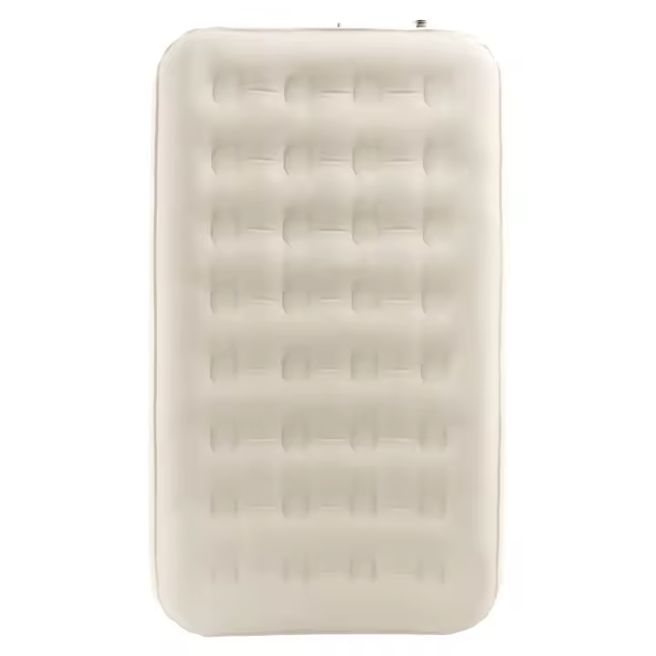 Colchón de aire SucceBuy con estructura - Cuna de camping inflable para 1 persona con bomba incorporada. Cama de aire plegable portátil, soporta 300 lbs - 1