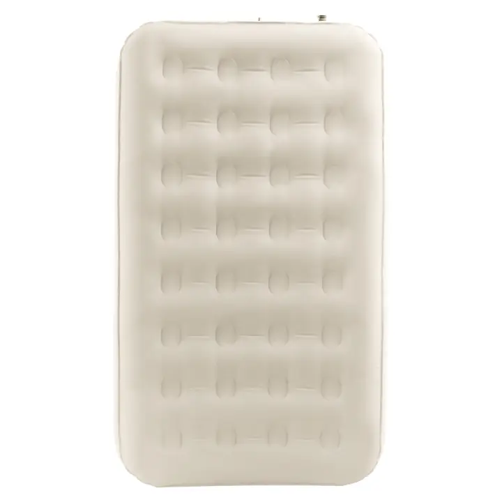 Colchón de aire SucceBuy con estructura - Cuna de camping inflable para 1 persona con bomba incorporada. Cama de aire plegable portátil, soporta 300 lbs - 1