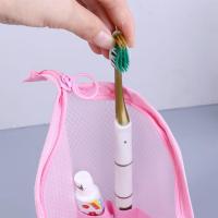 Bolsas de aseo plegables, bolsa de almacenamiento para cepillos de dientes de viaje, bolsa de maquillaje, organizador de lavado, bolsa para brochas de maquillaje, bolsa de cosméticos de malla, 1 ud. - details 11