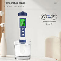 Medidor Digital 5 en 1 de PH, TDS, EC, probador de temperatura de salinidad, conductividad, filtro de agua, pluma de pureza con retroiluminación, 50% de descuento - details 8