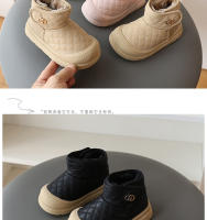 Botas de nieve para niños otoño e invierno botas de algodón botas impermeables antideslizantes zapatos de algodón de terciopelo Velcro masculino y femenino bebé botas de cuero - details 7