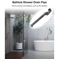 Trampa de perfil bajo 1 1/2 P, tubo de drenaje Flexible para bañera y ducha, trampa plana P, drenaje de bañera independiente para desagüe de bañera - details 5