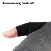 Guantes de Ciclismo de medio dedo acolchados, ligeros, transpirables, antideslizantes, amortiguadores, 1 par - details 6