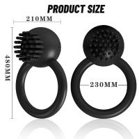 Anillo vibrador de 10 frecuencias para hombre, Juguetes sexuales retardadores de eyaculación, anillos de pareja, juguete - details 12