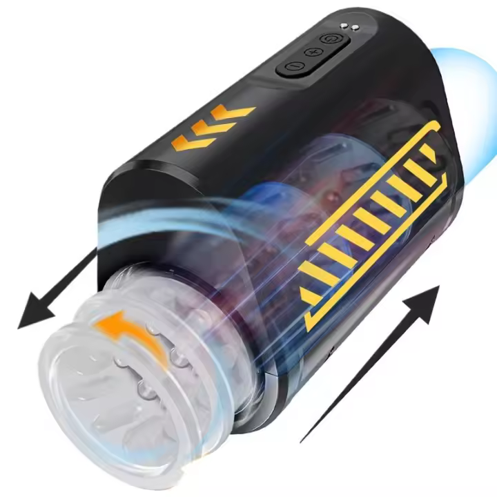 Embalaje privado SEXY Copa masturbadora masculina automática Juguetes sexuales para hombres Vibrador giratorio con apertura a través de empuje Productos para adultos Herramientas de masturbación - 1