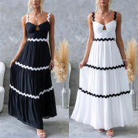 Top corsé con tirantes Ence para mujer 2025, falda voluminosa |   Vestido corto elegante para fiestas, bodas o eventos |   Europeo y - details 1