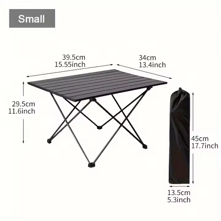 1 mesa plegable de aleación de aluminio 7050, mesa plegable resistente a los arañazos, adecuada para acampar al aire libre. - 1