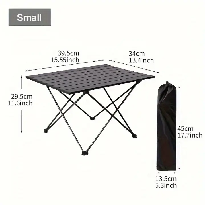 1 mesa plegable de aleación de aluminio 7050, mesa plegable resistente a los arañazos, adecuada para acampar al aire libre. - 1