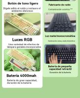 F3198 juego de teclado y ratón inalámbricos sensación mecánica conexión de tres modos teclado RGB juego oficina portátil - details 1