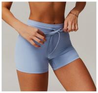 Sensación de nube para levantar las nalgas, pantalones cortos de Yoga de cintura alta para el vientre, pantalones deportivos de secado rápido, pantalones cortos deportivos ajustados transpirables para mujer - details 2