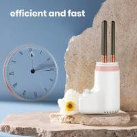 Secador de brochas de maquillaje, máquina de secado rápido automático multifunción, con temperatura y tiempo ajustable, tipo C, color blanco - details 2