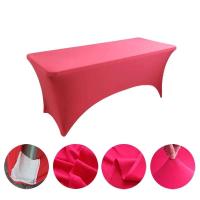 Manteles de Lycra de 6 pies, cubiertas de mesa de cumpleaños de hotel de boda de alta elasticidad para plegables de 4 pies, 5 pies, 6 pies y 8 pies - details 21