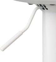 Juego de 2 taburetes altos de cocina giratorios en 360° ° Juego de Sillas de Bar Regulables en Altura de 83 a 104 cm, con Respaldo, Material Polipiel, Estructura Metal Blanco y Reposapiés, Blancos - details 6