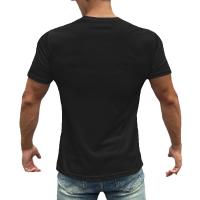 Camiseta deportiva de secado rápido para hombre, camiseta con letras estampadas, de manga corta, elástica, ligera - details 8
