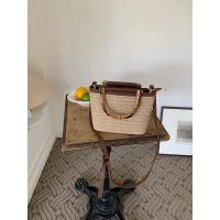 Bolsos de Viaje Hechos a Mano para Mujer Bolsos Cruzados de Verano de Paja con Asa de Madera - details 4