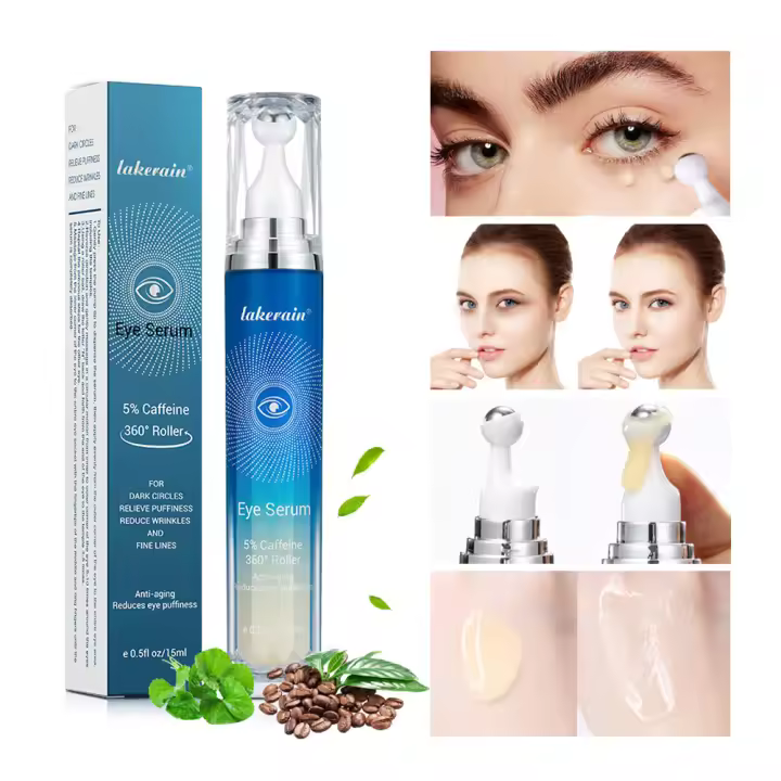 Sérum para los Ojos de Cafe 5% Crema Roller para Ojos con Ojeras Desvanece Líneas Finas - 1