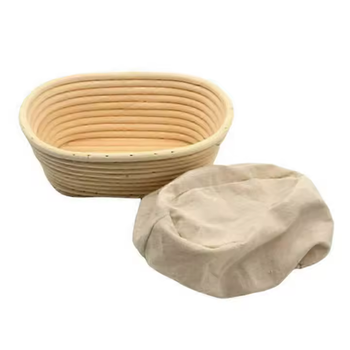 Cesta ovalada para prueba de pan, herramientas Banneton Brotform para masa de ratán, 17x12x6cm - 1