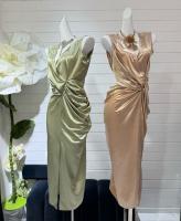 Novedad de verano, vestido ceñido a la cintura de nicho de alta gama con diseño francés, falda larga - details 27