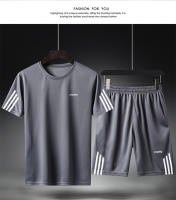 Pantalones cortos transpirables de verano para hombre Traje deportivo Camiseta - details 5