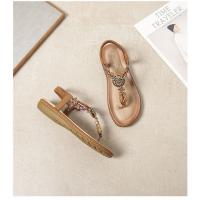 Sandalias de Mujer 2025 Estilo Boho con Cuentas y Strass Zapatos de Playa Transpirables - details 14