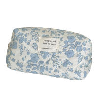 Bolso De Maquillaje Para Mujer Vintage Floral Zipper Organizador De Viaje Para Cosméticos Bolsa De Mano Con Cierre De Cremallera - details 12
