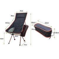 Portátil al aire libre ultraligero luz de la luna pesca Camping barbacoa plegable senderismo silla de jardín muebles de oficina muebles para el hogar - details 0