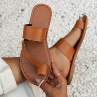 Zapatillas Planas para Mujer KAMUCC con Lazo en el Tobillo Color Sólido Punta Redonda Antideslizante para Exteriores y Playa - details 5