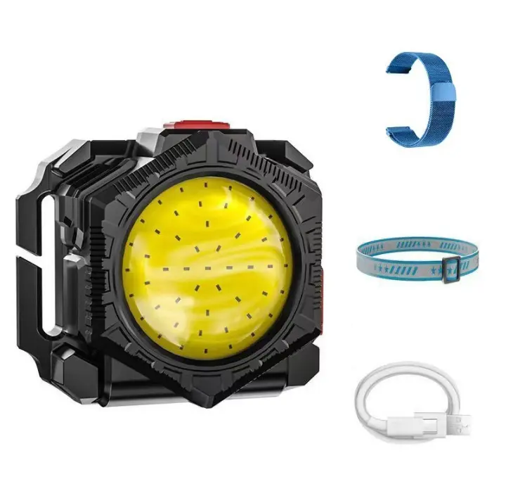 Luz multifuncional para exteriores, linterna de muñeca recargable de 1000 lúmenes, luz para riñonera 120 °   Reflector ancho Luz COB Luz impermeable para correr Adecuado para corredores, corredores y aventuras al aire libre - 1