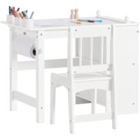 Juego de mesa infantil y 2 sillas de madera, organizador de juguetes multifuncional con 8 cestas y 1 compartimento, 87 x 50 x 50 cm - details 27