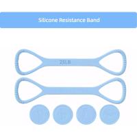 Banda de Resistencia de Silicona 25LB Figura 8 con Manijas para Gimnasio en Casa, Terapia Fisica, Fitness Trabajo de Brazo, Hombro, Espalda - details 1