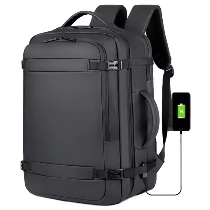 Mochila para portátil impermeable USB de expansión multifunción grande, negocios informales para hombres y mujeres, hombros de 17,3 pulgadas - 1