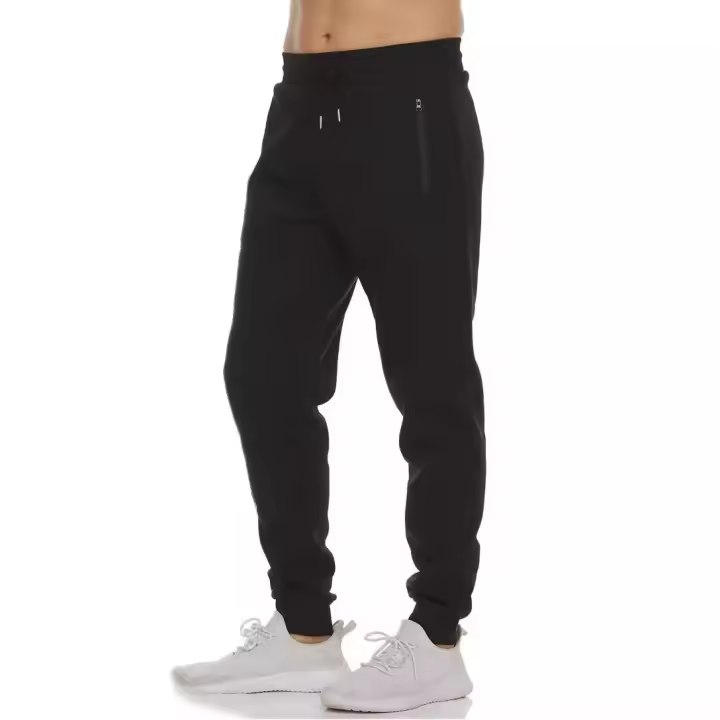 Pantalones de Chándal Unisex Laterales con Bolsillos y Cremallera Cintura Elástica - 1