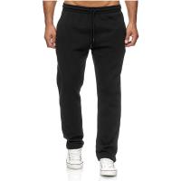 Pantalones casuales de moda para hombre de otoño e invierno, pantalones deportivos casuales de terciopelo cepillado de color sólido. - details 18